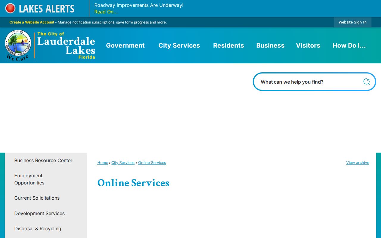 Lauderdale Lakes residents directory city public records services