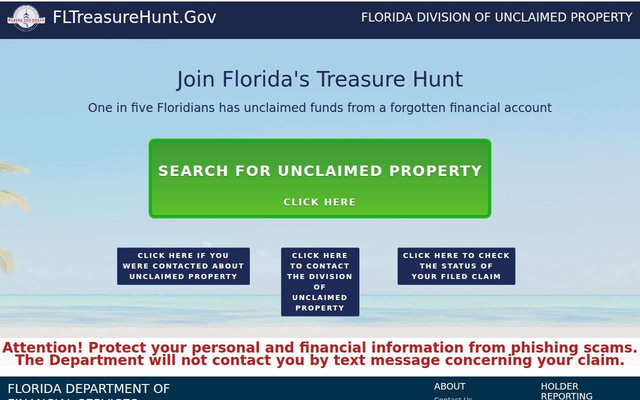 Lauderdale Lakes previous residents Florida unclaimed property search