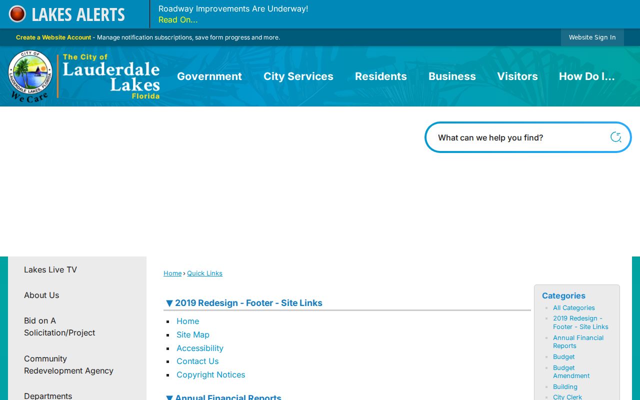 Lauderdale Lakes street directory city permit links